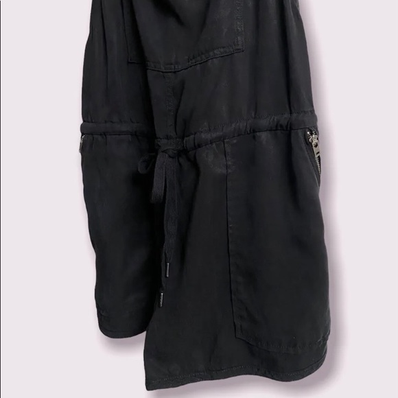 WILFRED FREE ARITZIA -Black Beatriz Drawstring Short Overall Romper Small EUC - Picture 9 of 12